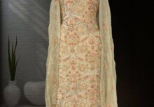 Net Velvet Applique Handmade Dress(VAP-12)