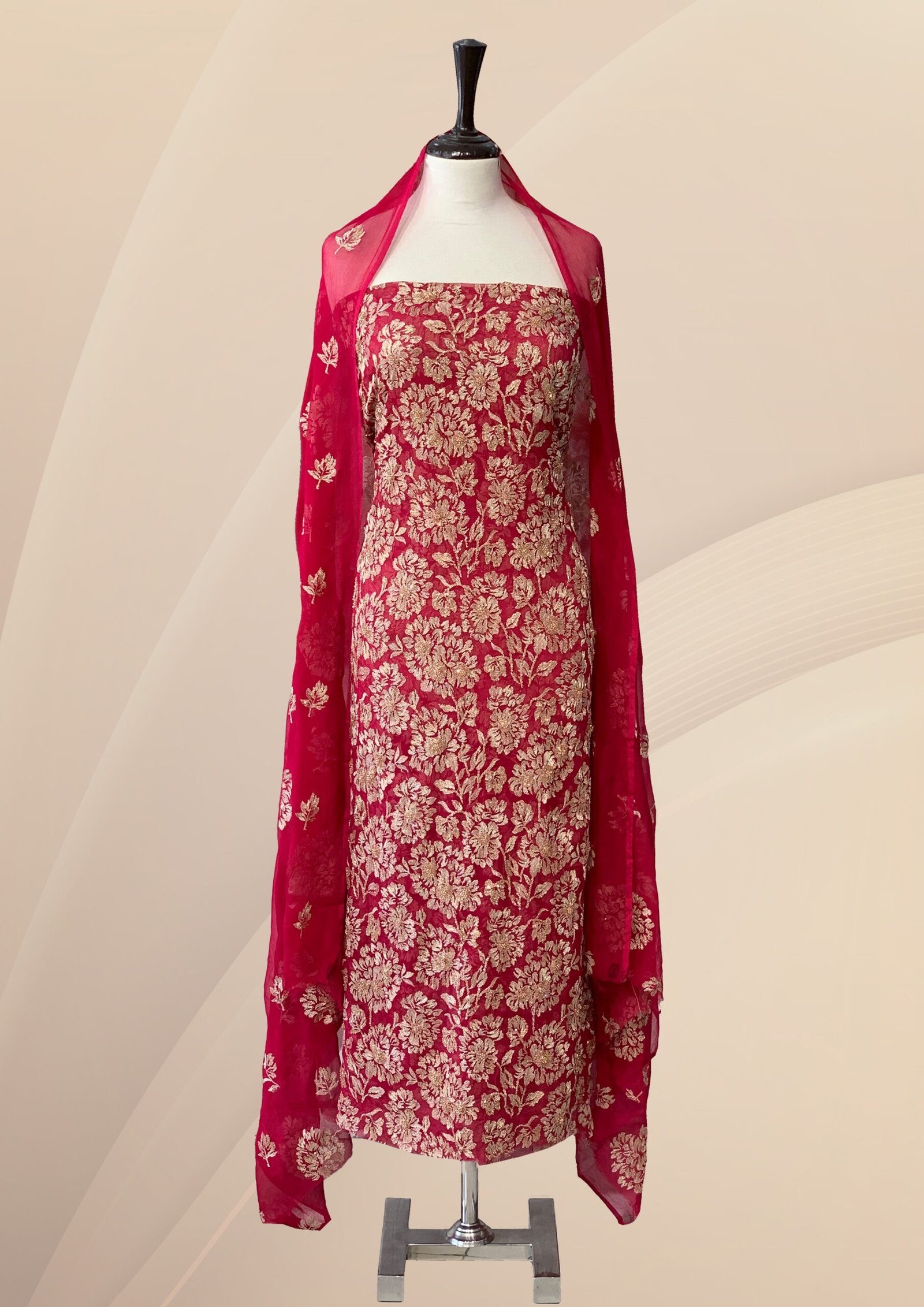 PURE CHIFFON ALLOVER FLORAL DESIGN (PC-14)