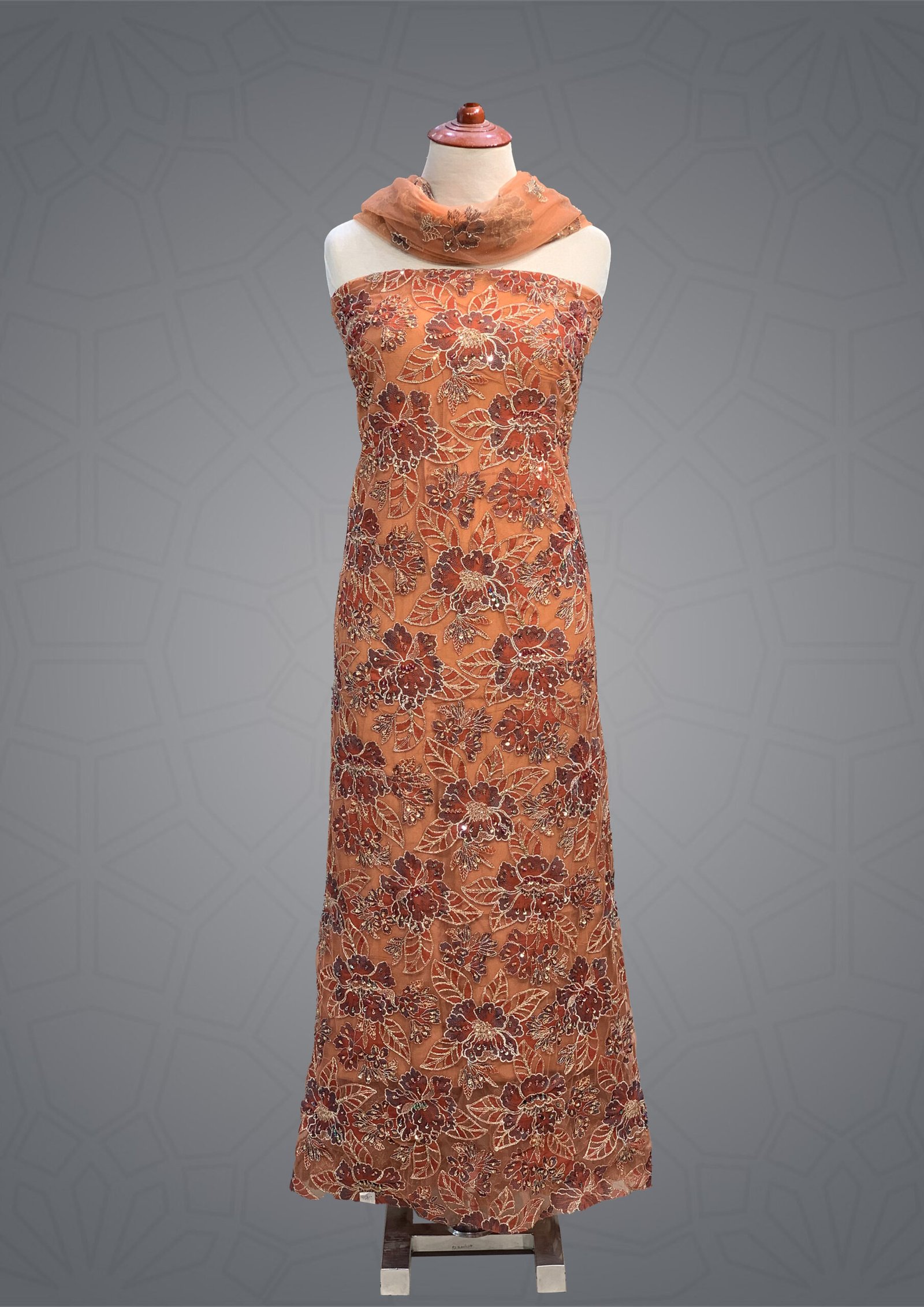 NET PURE CHIFFON APPLIQUE FANCY (NCA-1)